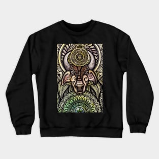 Trippy Mandala Ox Crewneck Sweatshirt